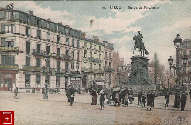Lille - Statue de Faidherbe, , , , книга, купить,  аннотация, читать: фото №1, старинная открытка, антикварная открытка, дореволюционная открытка