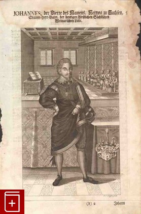 Иоганн III Саксен-Веймарский  Гравюра Claussner J  C  1768, , книга, купить, читать, аннотация: фото №1