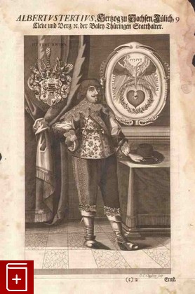 Альбрехт Саксен-Эйзенахский  Гравюра Claussner J  C  1768, , книга, купить, читать, аннотация: фото №1