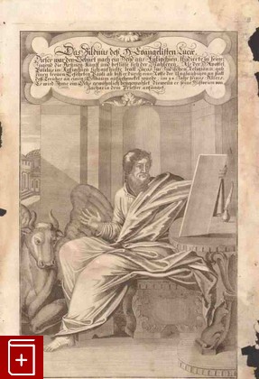 Портрет Евангелиста Луки  Гравюра Claussner J  C  1768, , книга, купить, читать, аннотация: фото №1