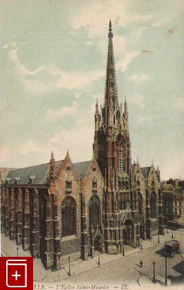 Lille  L'Eglise Saint-Maurice, , , , книга, купить,  аннотация, читать: фото №1, старинная открытка, антикварная открытка, дореволюционная открытка