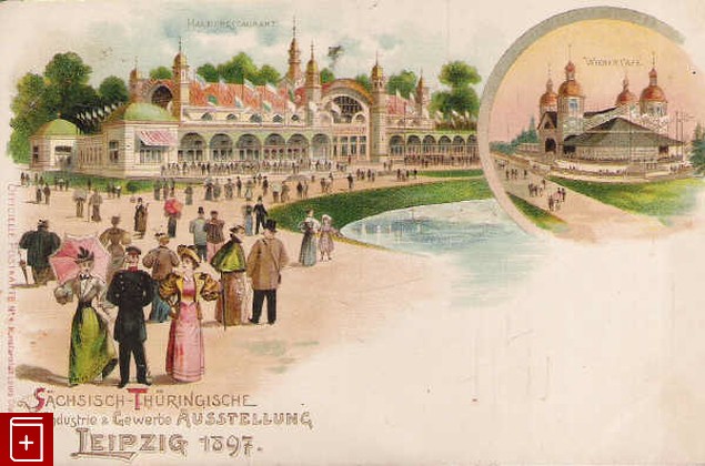 Sachsisch-Thuringische  Teipzig 1897, , , , книга, купить,  аннотация, читать: фото №1, старинная открытка, антикварная открытка, дореволюционная открытка