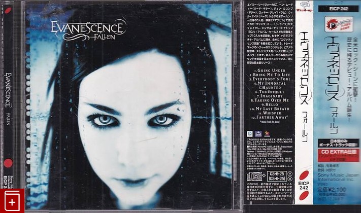 CD Evanescence – Fallen (2003) Japan OBI (EICP 242) Goth Rock, Nu Metal, , , компакт диск, купить,  аннотация, слушать: фото №1