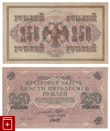 Государственный кредитный билет 250 рублей 1917 года, , , , книга, купить,  аннотация, читать: фото №1