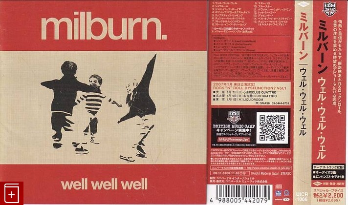 CD Milburn – Well Well Well 2006 Japan OBI UICR-1066 Rock  , , книга, купить, читать, аннотация: фото №1