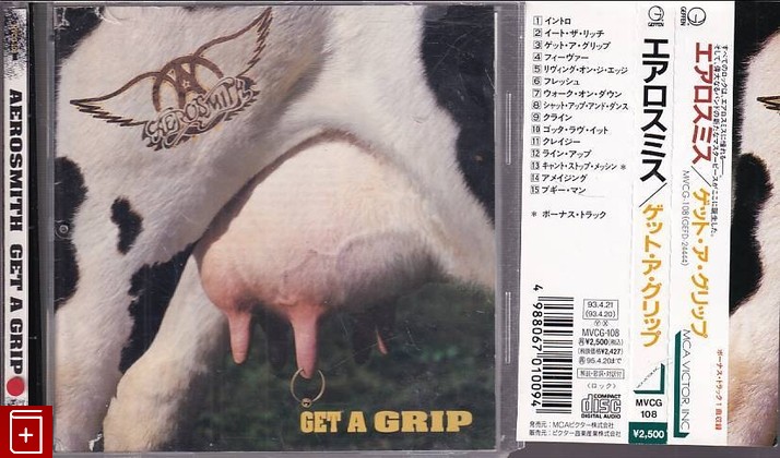 CD Aerosmith – Get A Grip (1993) Japan OBI (MVCG-108) Rock, , , компакт диск, купить,  аннотация, слушать: фото №1