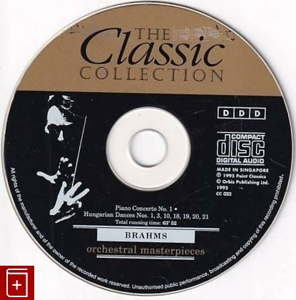 CD BRAHMS - Orchestral Masterpieces (1995) SINGAPORE (CC-022) Classical, , 1995, компакт диск, купить,  аннотация, слушать: фото №2
