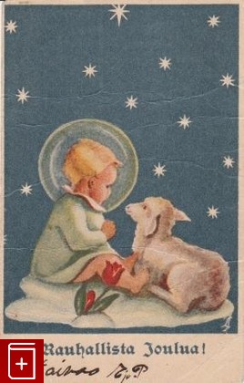 Мирного Рождества! Rauhallista Joulua!, , , , книга, купить,  аннотация, читать: фото №1, старинная открытка, антикварная открытка, дореволюционная открытка