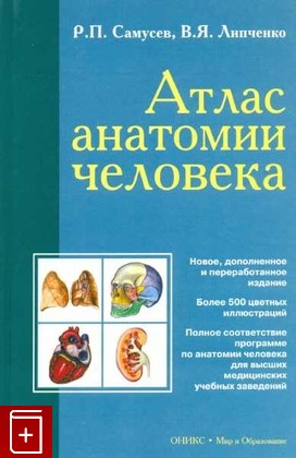 книга Атлас анатомии человека, Самусев Р П, 2006, 5-488-00465-3, книга, купить,  аннотация, читать: фото №1