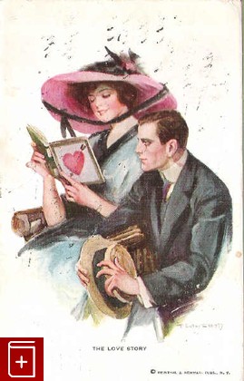 Открытка: The Love Story, , , , книга, купить,  аннотация, читать: фото №1, старинная открытка, антикварная открытка, дореволюционная открытка