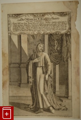 Портрет пророка Даниила  Гравюра, Claussner J  C, 1768, , книга, купить,  аннотация, читать: фото №1