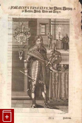 Иоганн Эрнст (герцог Саксен-Веймарский)  Гравюра Claussner J  C  1768, , книга, купить, читать, аннотация: фото №1